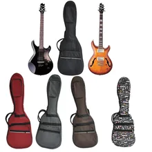 Профессиональный портативный мягкий чехол для электрогитары, водонепроницаемый чехол, мягкий рюкзак, наплечный ремень, карман, черный, красный, кофейный