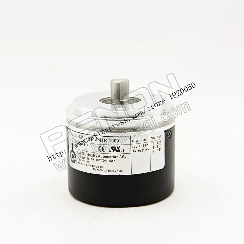 

The Elco ELCO EB58B10-P4TR-1000 rotary incremental encoder 1000 lines outside diameter of 58mm