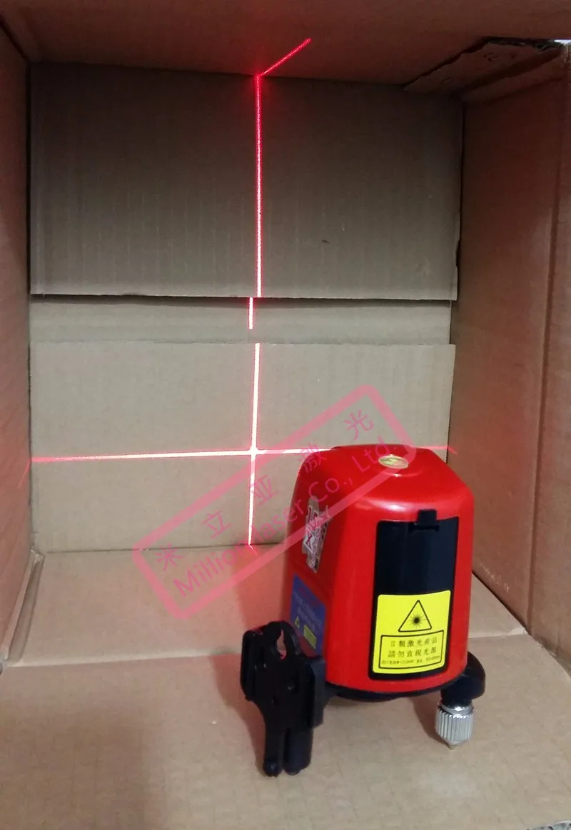 Хорошая упаковка AK435 360 градусов самонивелирующийся крест Лазерная линия спиртовой уровень лазерный уровень красный 2 линии 1 точка горячая Распродажа инструменты уровня