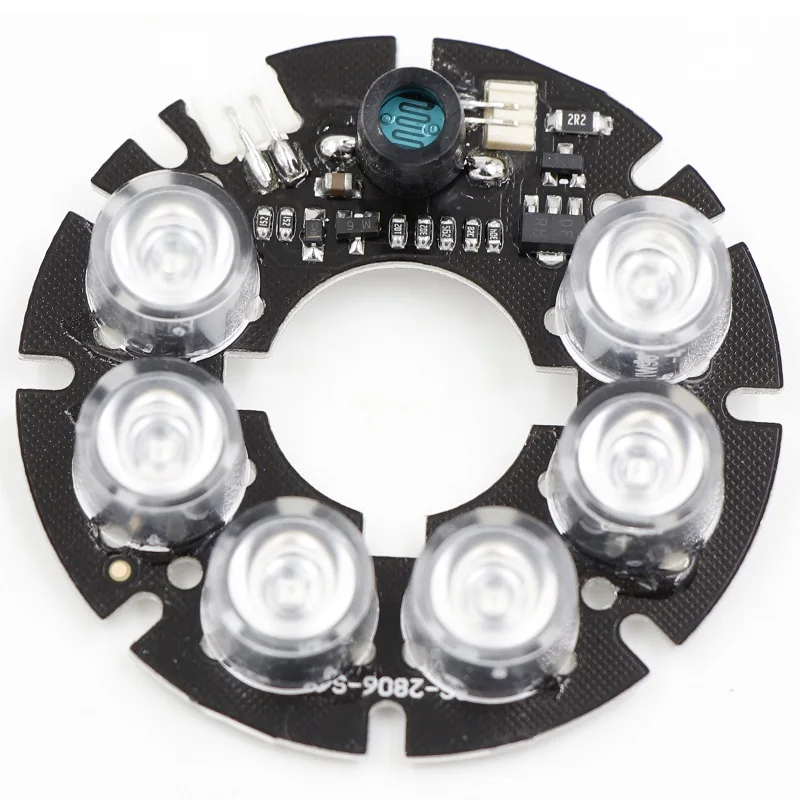 Гибридный угол луча CCTV аксессуары нано-Инфракрасный 6 зерна ИК светодиодный щит для камер наблюдения ночного видения диаметр 53 мм