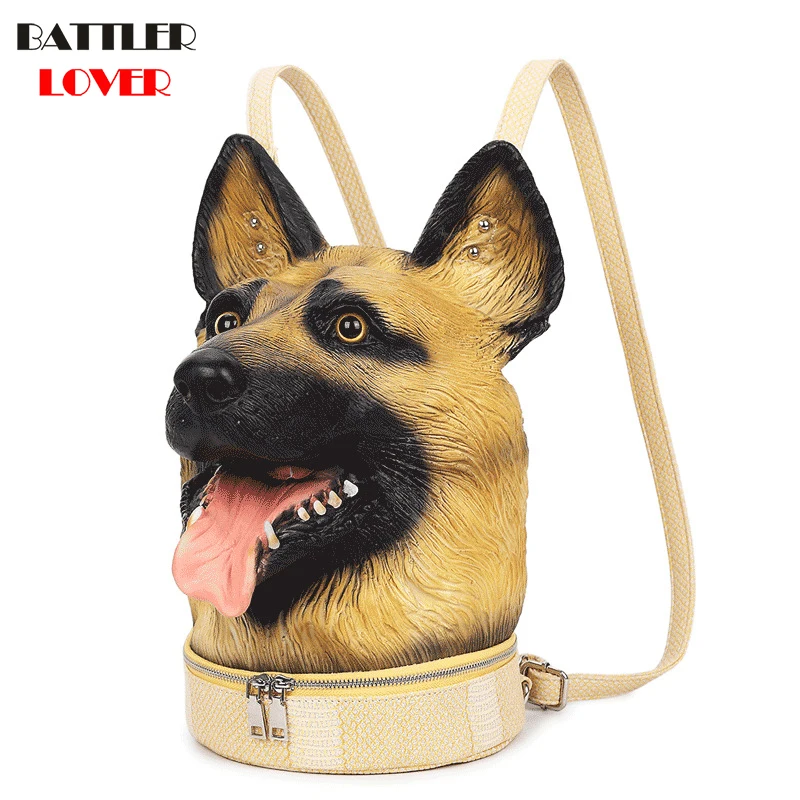 

2019 Women Backpack 3D Emboss Dog Soft Lady Leather Backpacks Sweet Teenager Leisure Party Cute Bag Female Mujer Femme Bagpack