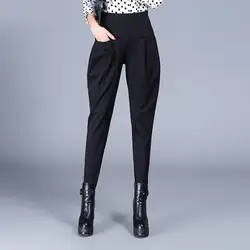 Для женщин Высокая талия модные брюки элегантный хип хоп Vogue Дамы Pantalon Femme Harajuku мотобрюки уличная Dames Kleding