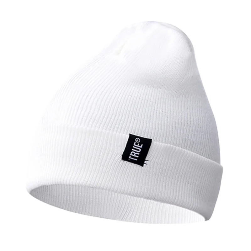 MoneRffi новая искусственная кожа буквы настоящие повседневные шапочки для мужчин и женщин теплая вязаная зимняя шапка модная однотонная шапка "хип-хоп" Кепка в стиле унисекс