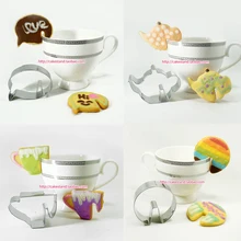 Чайник металлическая позолоченная Цепь резак для печенья висячая чашка кондитерские изделия, печенье плесень reposteria помадка кекс принадлежности для приготовления кондитерских изделий