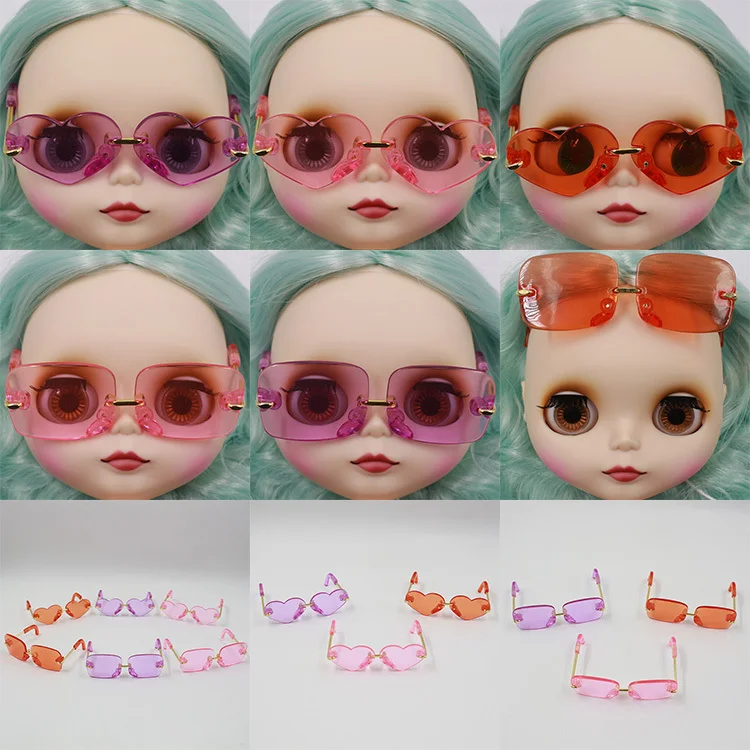 

Blyth Doll icy toy Accessories Heart-shaped glasses sunglasses