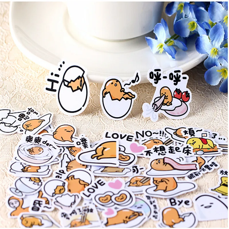 

40pcs Creative kawaii cute self-made egg food gudetama scrapbooking stickers /decorative sticker /DIY craft photo albums