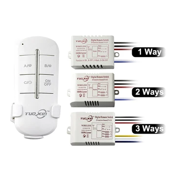 

1/2/3 Ways Digital Remote Light Switch Receiver Wireless Transmitter ON/OFF AC220V for LED Ceiling Panel Lamps Led Controller JQ