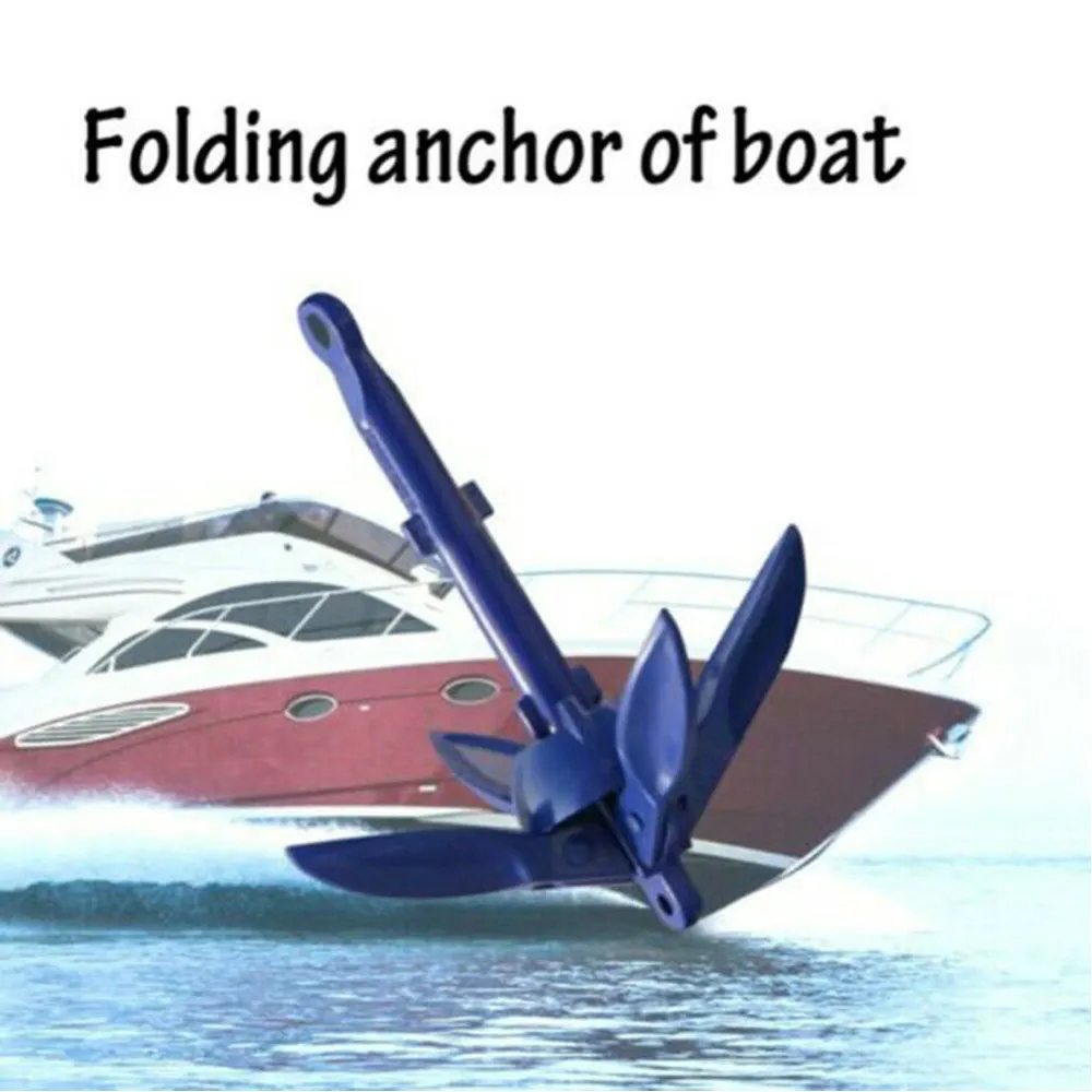 Алюминиевый складной якорь лодки для каноэ каяк рыболовные аксессуары 4 зубья компактный шарф с морским принтом комплект сумка морской Канат