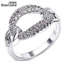 Dreamcarnival 1989 encadernação sexy oco anel para jóias femininas grande desconto cupom ródio ouro cor anillos mujer bagues femme