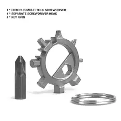 Multi Функция al шестерни открытый форма осьминога брелок отвёртки Велосипедный спорт велосипед Ремонт Инструменты 12 портативный