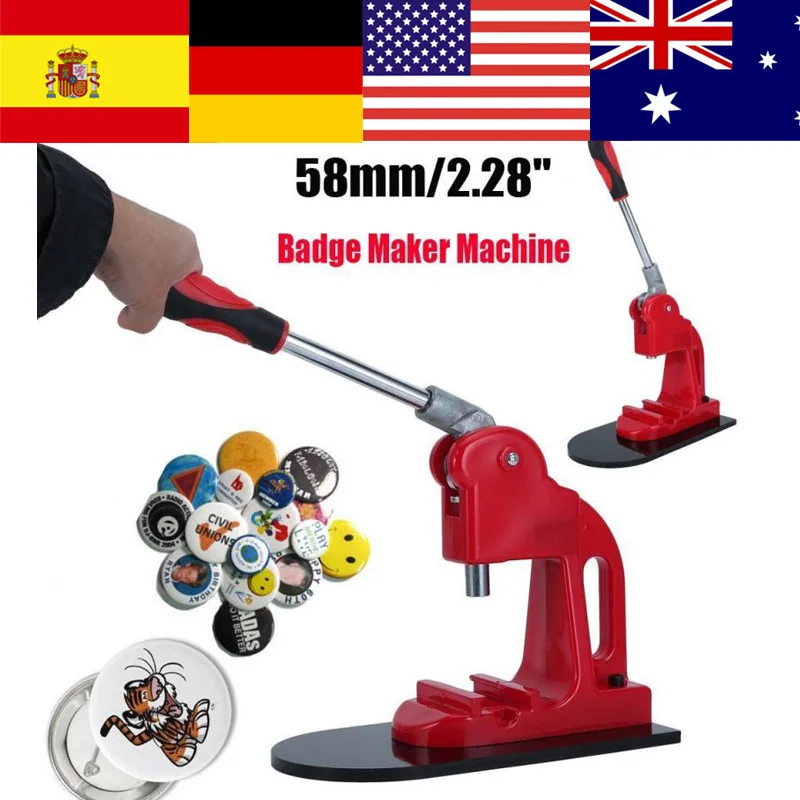 

32MM Badge Maker Machine Making Pin Button Press Cutter 1000 Circle Button Hot Sale