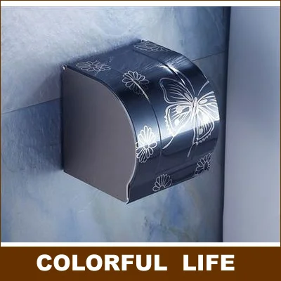 Высококачественная нержавеющая сталь, водонепроницаемый Туалет Бумага, коробки ткани, Бумага держатель рулона, аксессуары для ванной комнаты Аппаратные средства - Цвет: Тёмно-синий