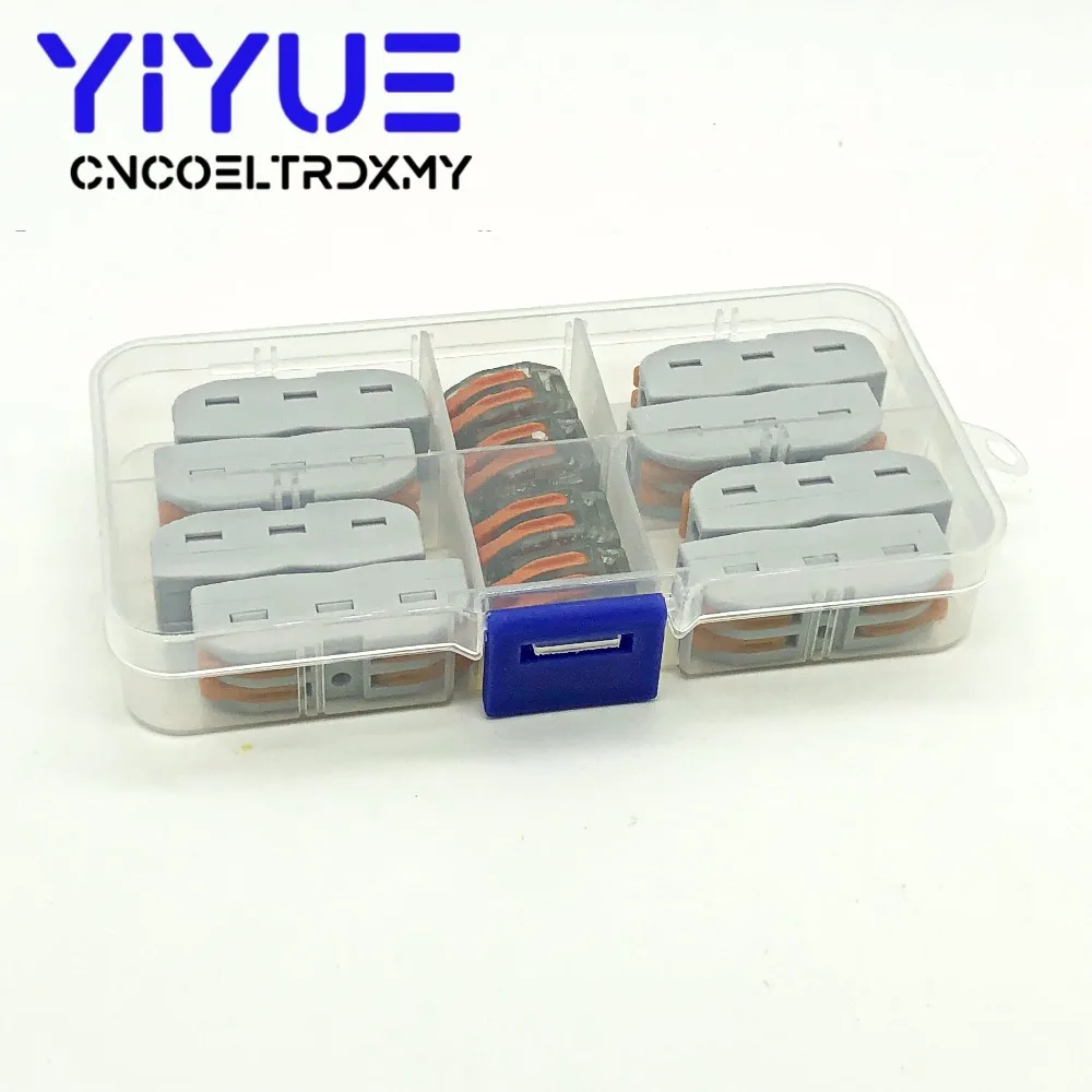12 шт./кор.) Мини-быстрый разъем 222-412D/PCT-212 Универсальный Компактный проводной разъем, 2-контактный разъем, клемма блока