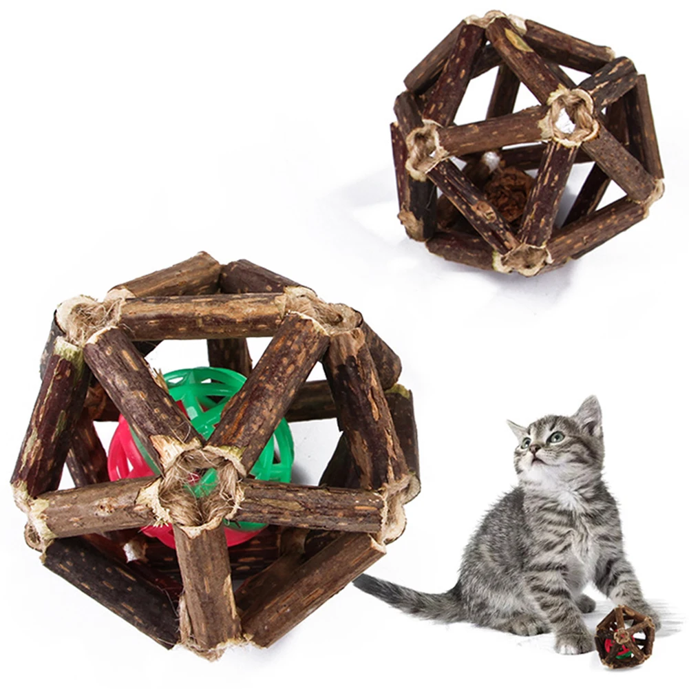 Деревянный Linglong Coccidial орех грызунок с котом закуска игрушка для чистки тренировочных зубов для игрушки для котов