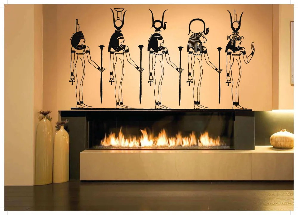Large Egyptian Gods Wall Stikcer Decor Art Vinyl Sticker Living Room