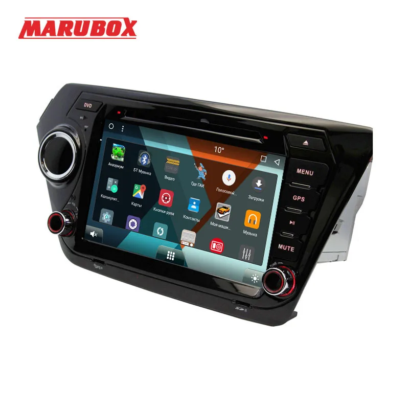 Marubox 8A200MT8,Штатное головное устройство для Kia Rio, K2 2010- на ОС Android 8.1,Восьмиядерный процессор Allwinner T8,Оперативная 2GB,Встроенная 32GB,1024х600 8", Поддержка GPS+ Глонасс,DVD, Bluetooth,Радио