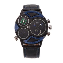 Men’s Watches OULM Luxury Brand Tag Watch High Quality Leather Strap Japan Movt Quartz Compass Military Sports Watch