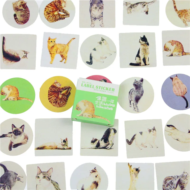 

40 Pcs/box Cute Card Lover Mini Paper Sticker Set Decoration DIY Diary Scrapbooking Sealing Sticker Kawaii Stationery Stickers