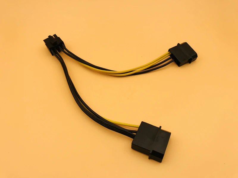 Durable Dual 4Pin to 8Pin Graphics Card Power Cable Dual 4P to 8P Video Card Power Supply D Port Graphics Card Cables for Mining