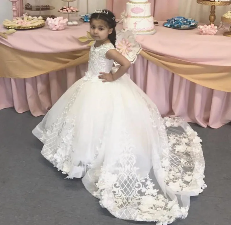 puffy tulle flower girl dresses