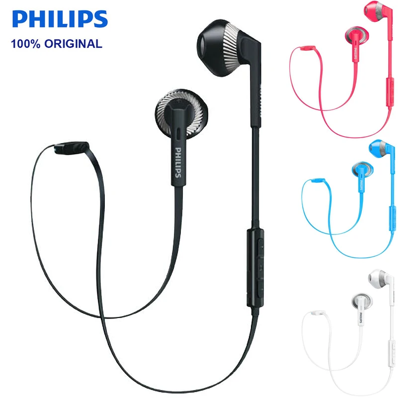 

Original Philips SHB5250 wireless Bluetooth 4.1 Sport Earphone Earplugs Headset For Samsung Huawei Xiaomi Mobile Phone Official