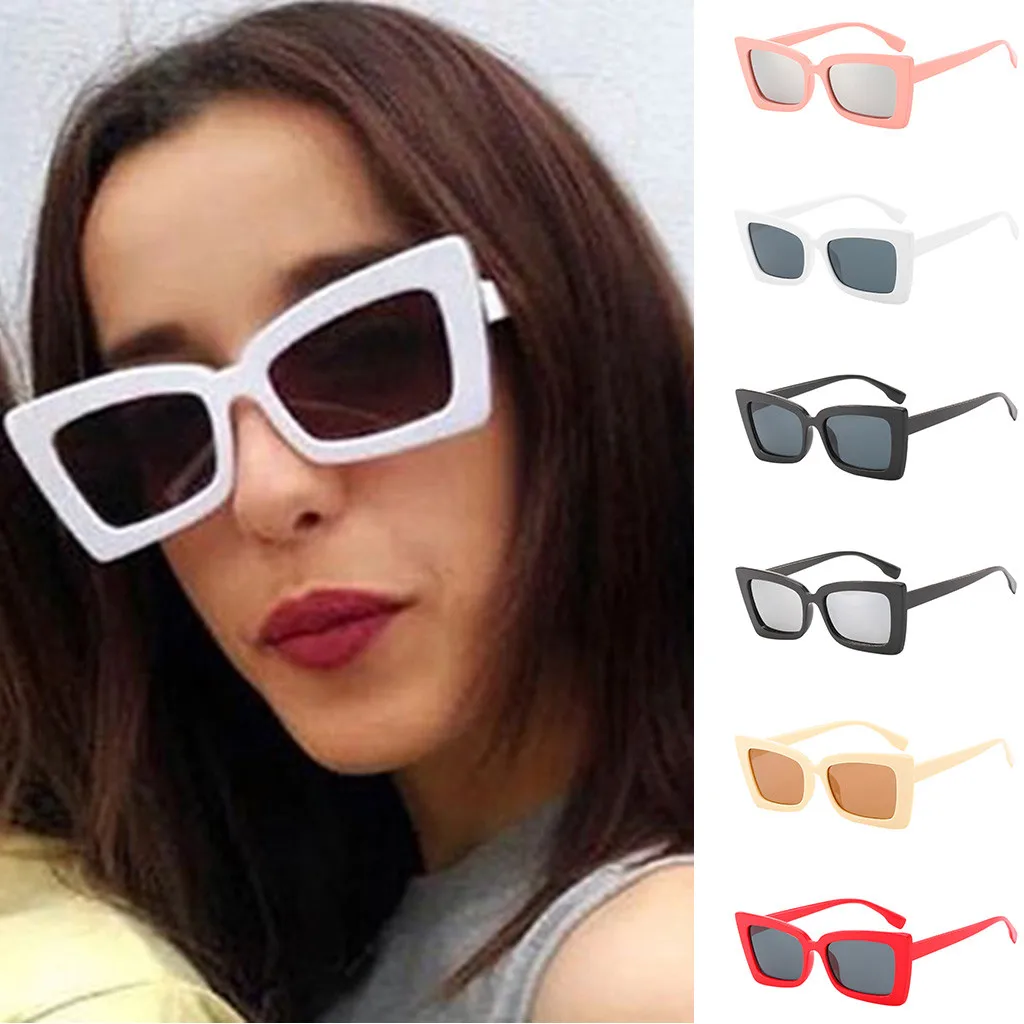 

High Quality 2019 Feminino New Adult Irregular Eye Sunglasses Retro Eyewear Fashion Radiation Protection Crystal Gift