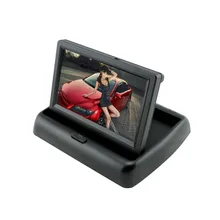 Складной 4," Автомобильный TFT lcd цветной монитор с камерой заднего вида камера заднего вида система с зеркалом заднего вида автомобиля