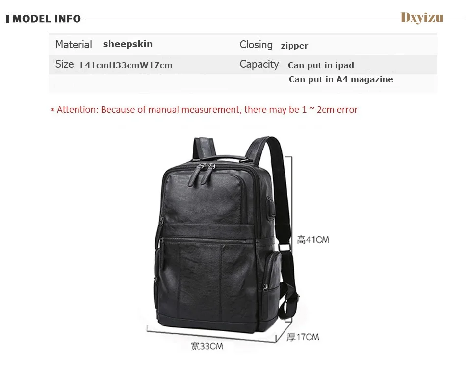 Новинка, большие вместительные черные сумки для путешествий, мужские рюкзаки из натуральной кожи, Мужской дизайнерский школьный рюкзак на молнии, мужской рюкзак для путешествий