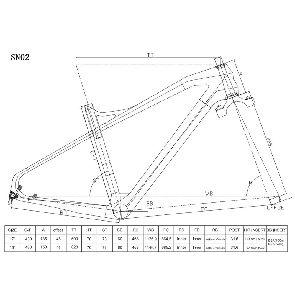 Cheap 26er carbon fat bike frame 197mm rear space fat bike carbon frame UD matt Red color with ican brand 17/19 inches SN02 2