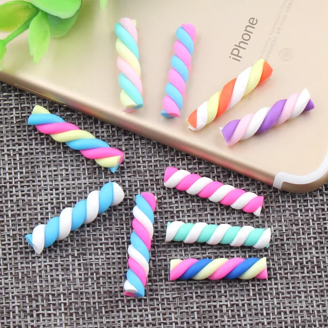 10pcs 265mm Soft Ware Simulation Polymer Clay Cotton Candy Charms Diy Cream Mobile Phone 10pcs 265mm Soft Ware Simulation Polymer Clay Cotton Candy Charms Diy Cream Mobile Phone
