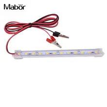 Mabor 12LED 1 м длинный проволочный светильник с зажимом, светильник в полоску, светильник, теплый белый/белый, 12 В постоянного тока, Настольная декоративная лампа, ТВ фоновый светильник ing