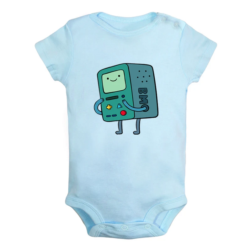 Милый Beemo BMO Adventure Time собака Jake дизайн для новорожденных мальчиков и девочек униформа-комбинезон с принтом для младенцев, боди, одежда хлопковые комплекты - Цвет: JaBaby3002BLD