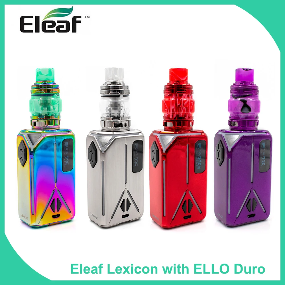 

Original Eleaf Lexicon Kit with ELLO Duro Atomizer 235W 6.5ml Capacity with HW-M/HW-N Coil E-Cigarette