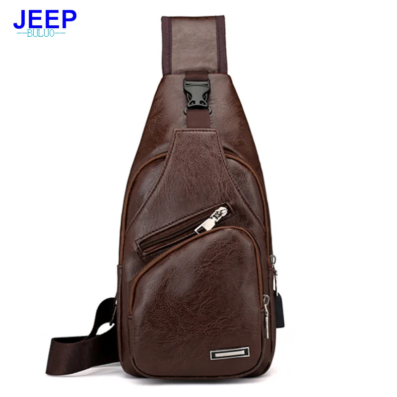 

Men Chest Bag Hot Sale Usb Men Chest Bag with Quality Leather Men Usb Crossbody Bag Fashion Business Men Chest Bag