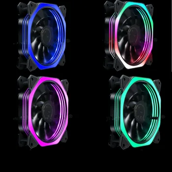 

5PCS Multi-color 12V Computer Case Supply Cooling With LED Light Silent Radiator Fluid Bearing Fan CPU Fan High Quality CPU