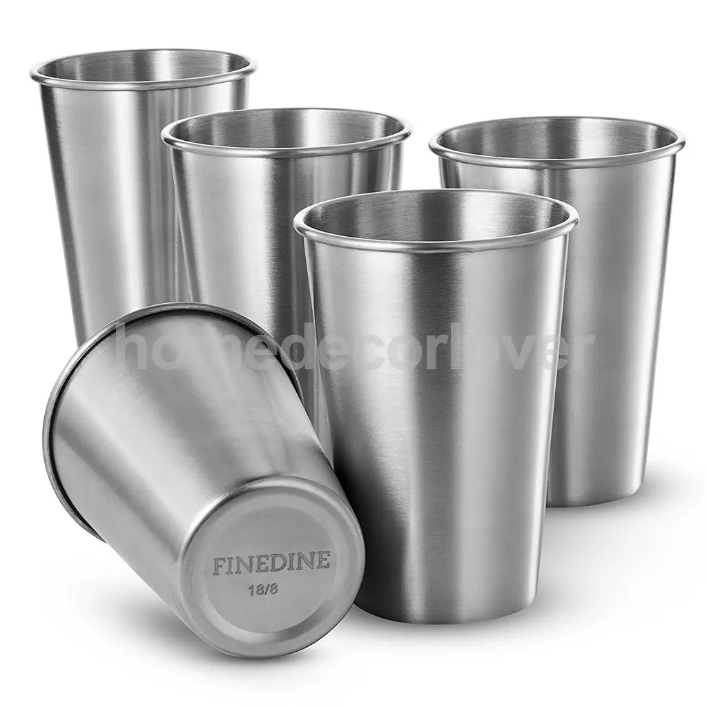 2 Piece Stainless Steel Cup Mug Drinking Coffee Beer Tumbler Travel 30ml/50ml/180ml/320ml