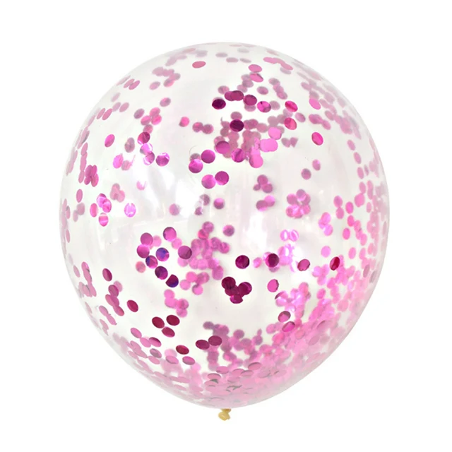 18 дюймов, розовые конфетти, прозрачные шары, круглые шары, вечерние аксессуары, на день рождения, надувные шары, Декорации для крещения, балоны, свадебные - Цвет: Rose