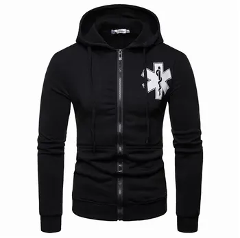 

2018 New Life Flower Casual Men's Hoodie Cardigan