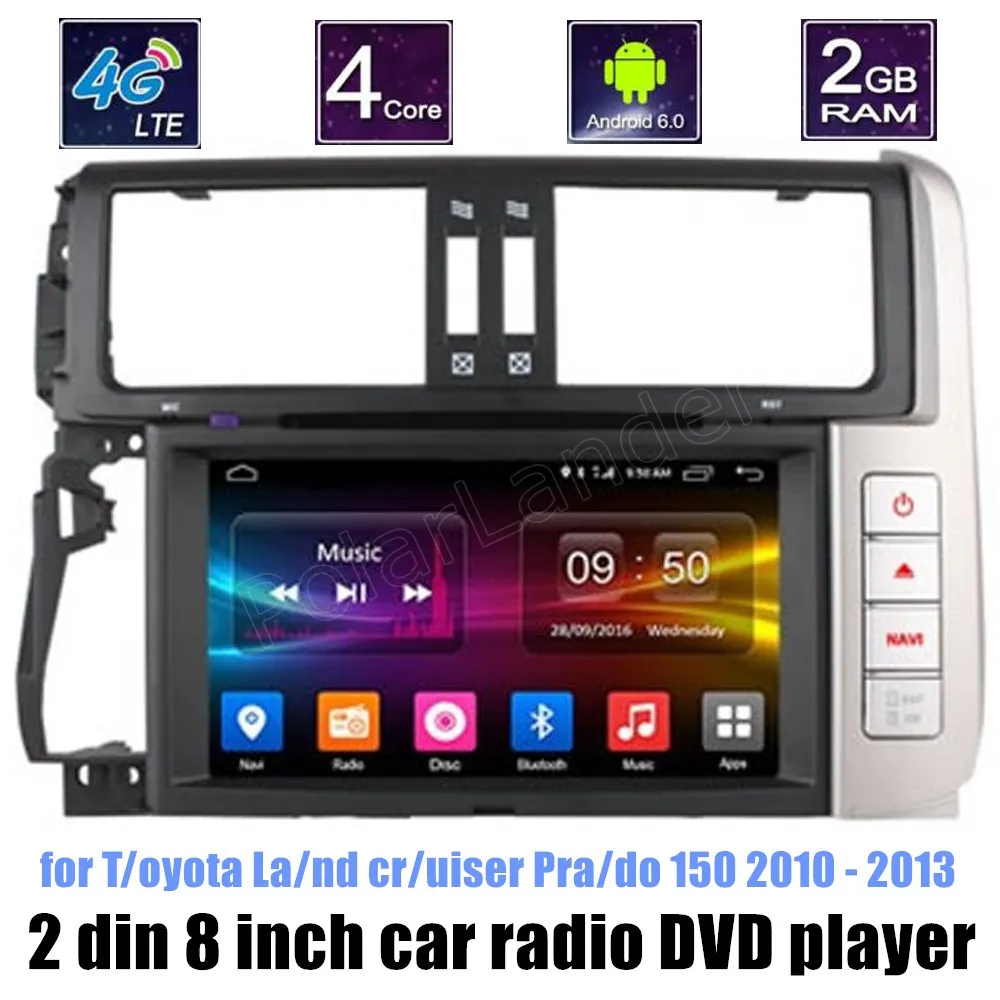 

8 inch 2din Car DVD player radio stereo for T/oyota La/nd cr/uiser Pra/do 150 2010-2013 with GPS steering wheel control