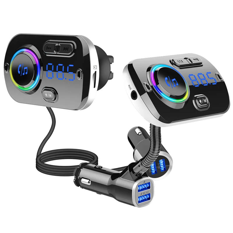 

2 USB Ports Car Fast Charger With Bluetooth Radio/TF Card/U Disk Music Navigation Voice Player Hands-free Car Calling Converter