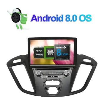 

Android 7.1/8.0 Octa Core 4GB RAM Car CD DVD Multimedia Player with GPS Navigation For Ford Tourneo 2013- Car Auto Radio Stereo