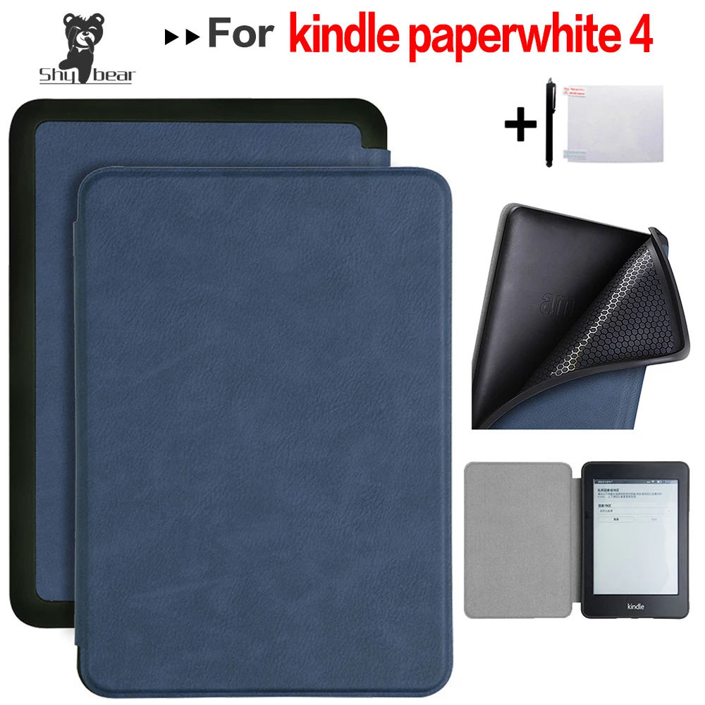

Smart Case for Amazon Kindle Paperwhite 4 E-reader for 2018 10th Paperwhite PQ94WIF E-book Case + Gifts
