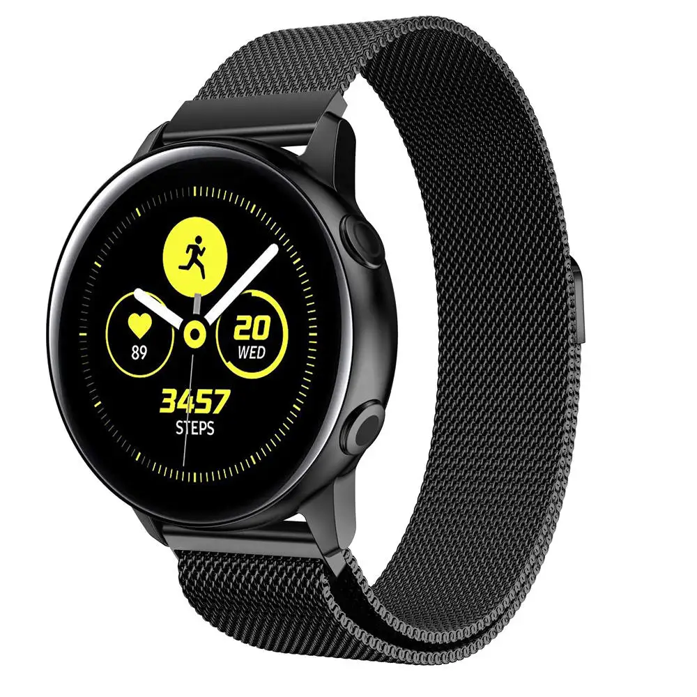 Для samsung galaxy watch Active 2 44 мм 40 мм Active2 быстросъемный ремешок для часов Миланский магнитный ремешок для часов из нержавеющей стали