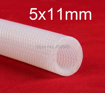 

5x11mm braidd silicone tube,food grade reticulated duct chequered Anilox tube high pressure silicone braided hose heat-resistant