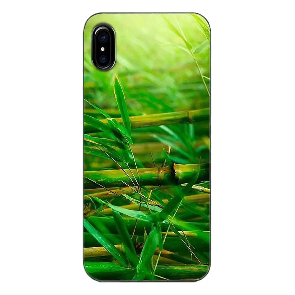 Tpwxnx зеленый бамбуковый Природный Стиль для Huawei G7 Y6 II Y7 Xiaomi Redmi Note 2 3 5 Mi 4 4C 4I 5S 5X 6X 8 SE
