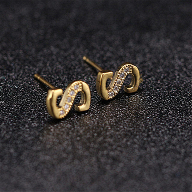Letter Stud Earrings for Women Alphabet Gold Initial Earring Rhinestone Jewelry Small Earrings Letters Brinco Pendientes