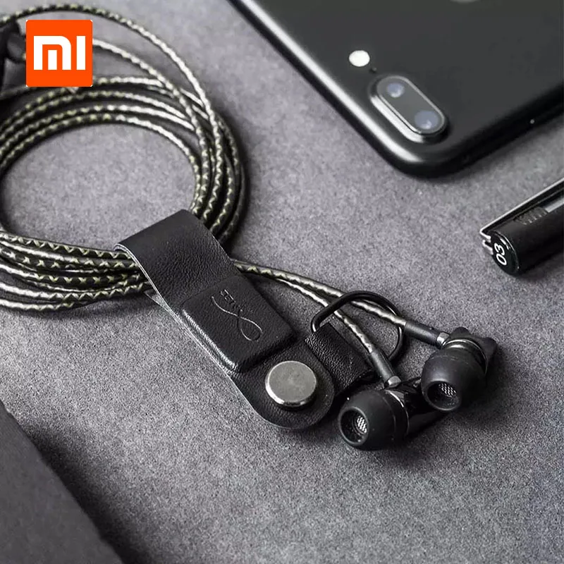 Xiaomi Mijia Bcase MEC магнитный держатель для наушников три цвета кожаный Органайзер проводов для наушников держатель портативный кабель