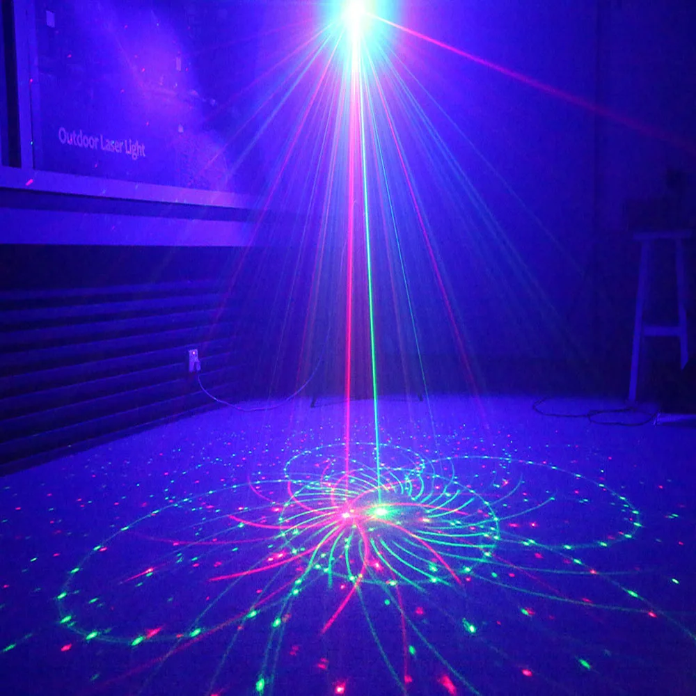 DJ лазерный сценический светильник полноцветный 96 RGB или 48 RG узоры проектор 3 Вт