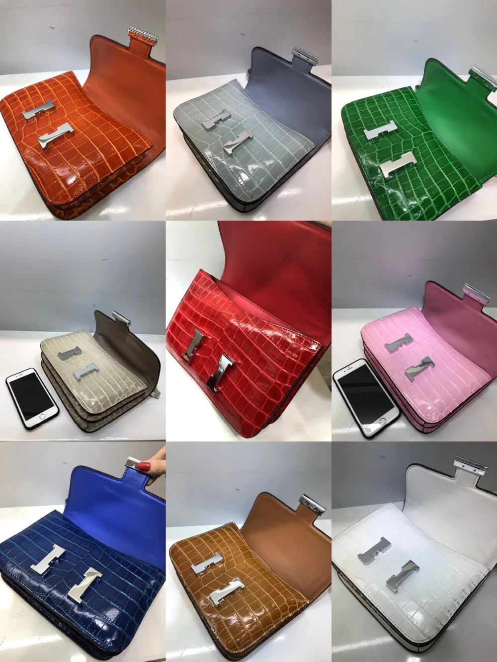 

Luxury brand 2018 new style fashion alligator cow leather one shoulder crossbody women bag