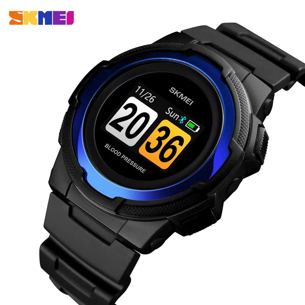 

SKMEI Creative Smart Watch Men Digital Watches Multi-function Color Display 3Bar Waterproof Bluetooth Watch erkek saat 1438